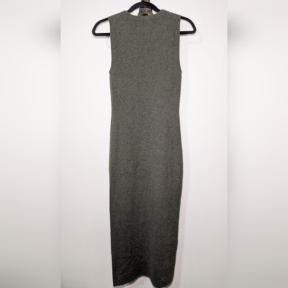 Jenni Kayne Sweater Dress Green Cotton Cashmere Maxi Sleeveless Women's Size S - Picture 5 of 5